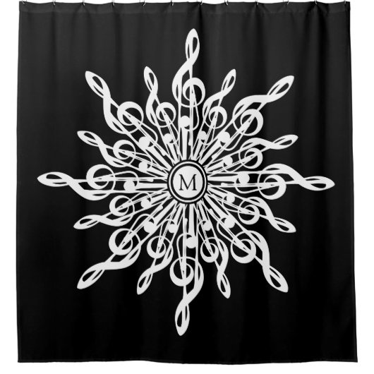 Monogram Duschvorhang (Vorderseite)