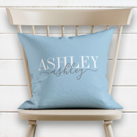 Monogram Dusk Blue Gray Elegant