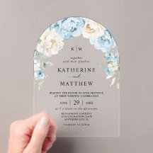 Monogram Dusty Blue Champagne ElfenbeinblumenWeddi