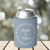 Monogram Dusty Blue Wedding Dosenkühler