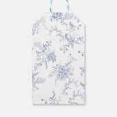 Monogram Dusty Blue Wedding Geschenkanhänger (Rückseite)