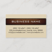 Monogram Dutch white Modern Leather Look Visitenkarte (Rückseite)