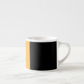Monogram E Floral Black Orange Espressotasse (Rechts)