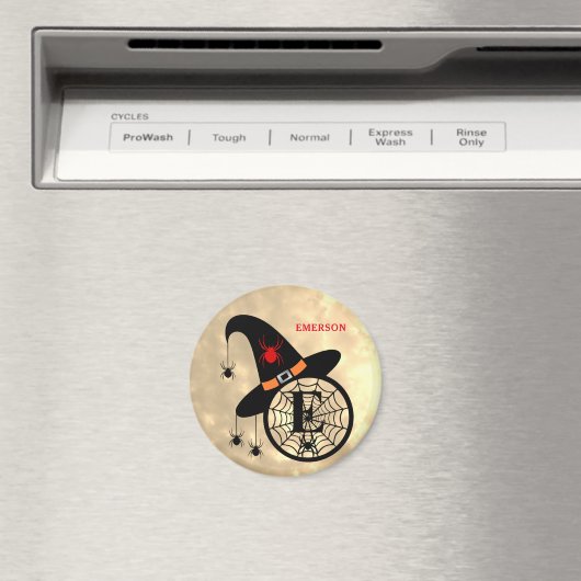 Monogram E Halloween Sky Hexenspinnen Name Magnet (In Situ (Geschirrspüler))