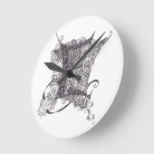 Monogram E Runde Wanduhr (Winkel)