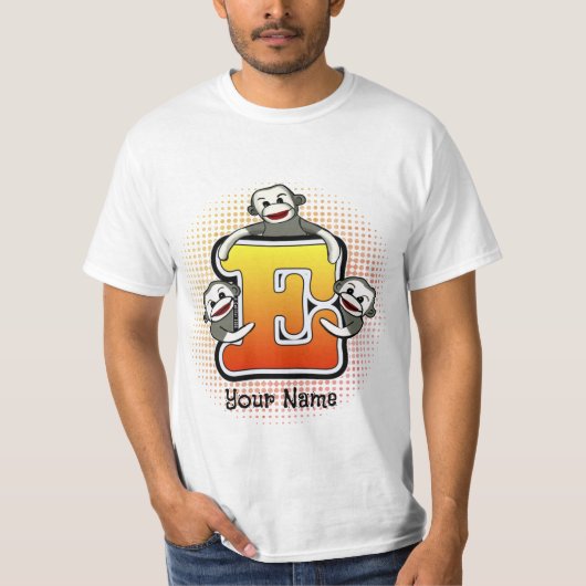 Monogram E Sock Monkey T - Shirt (Vorderseite)
