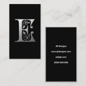 Monogram-E-Visitenkarten Visitenkarte (Vorne/Hinten)