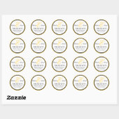 Monogram E WeddingDanke, Stickers (Blatt)