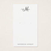 Monogram Earring Juwelier Display Card (Vorderseite)