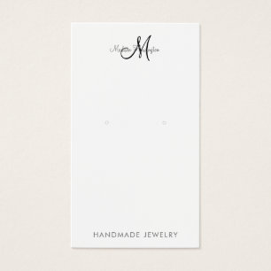 Monogram Earring Juwelier Display Card