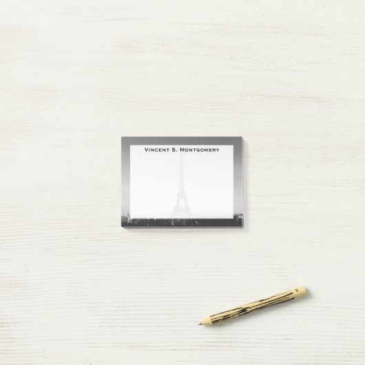 Monogram Eiffel Tower, Paris, Frankreich Post-it Klebezettel (Auf Schreibtisch)