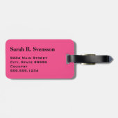 Monogram Eiffelturm mit Streifen / Französische Ro Gepäckanhänger (Rückseite horizontal)