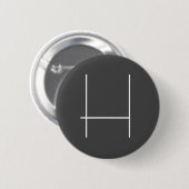 Monogram Eigenname Initial Modern Minimalistisch G Button (Vorne & Hinten)