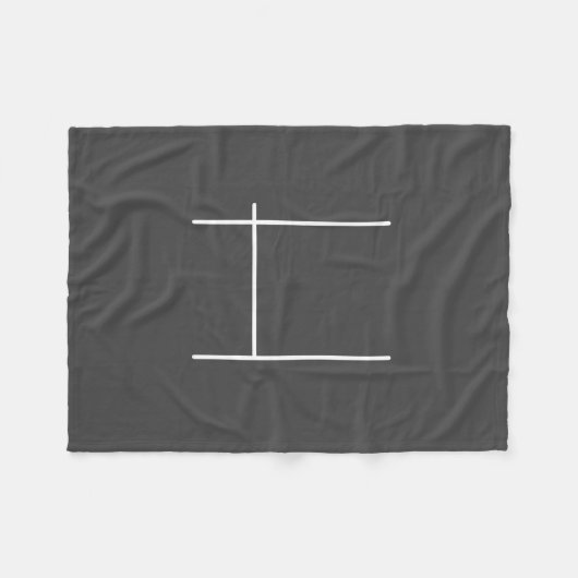 Monogram Eigenname Initial Modern Minimalistisch G Fleecedecke (Vorderseite (Horizontal))