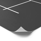 Monogram Eigenname Initial Modern Minimalistisch G Poster (Ecke)