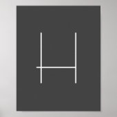 Monogram Eigenname Initial Modern Minimalistisch G Poster (Vorne)