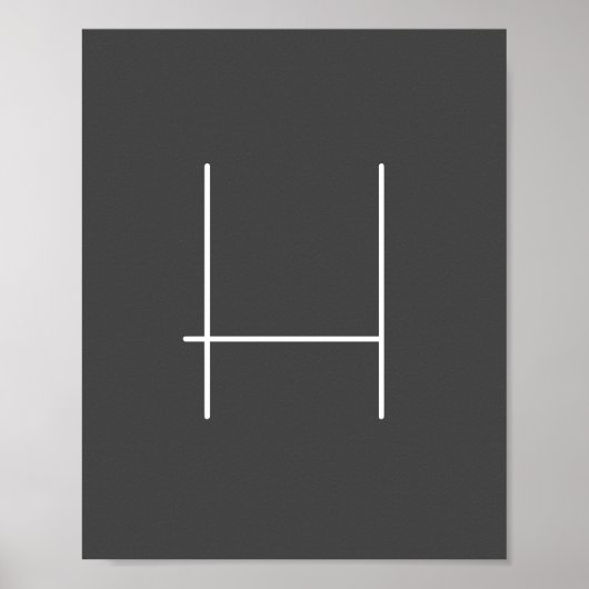 Monogram Eigenname Initial Modern Minimalistisch G Poster (Vorne)