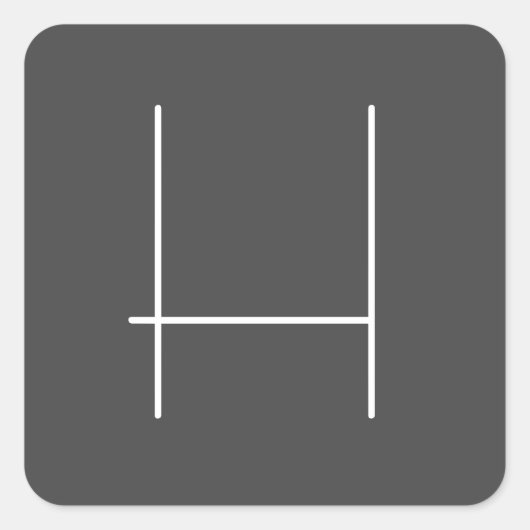 Monogram Eigenname Initial Modern Minimalistisch G Quadratischer Aufkleber (Vorderseite)
