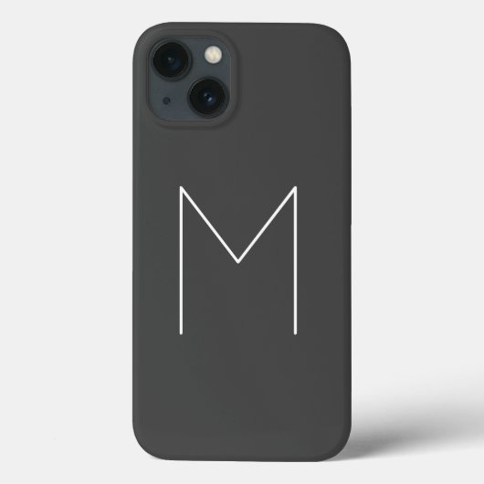 Monogram Eigenname Initial Modern Schlicht Minimal Case-Mate iPhone Hülle (Rückseite)