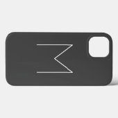 Monogram Eigenname Initial Modern Schlicht Minimal Case-Mate iPhone Hülle (Rückseite (Horizontal))