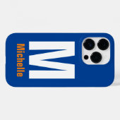 Monogram Eigenname Initial Modern Schlicht Minimal Case-Mate iPhone Hülle (Rückseite (Horizontal))