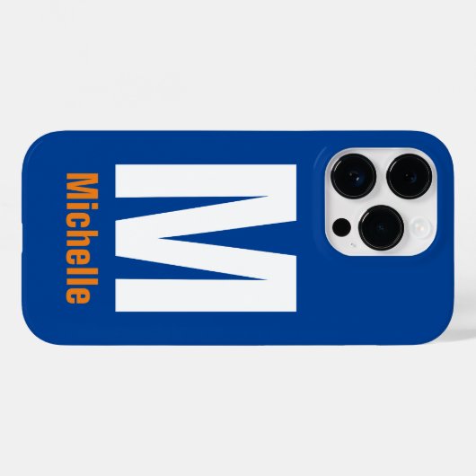 Monogram Eigenname Initial Modern Schlicht Minimal Case-Mate iPhone Hülle (Rückseite (Horizontal))