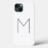 Monogram Eigenname Initial Modern Schlicht Minimal Case-Mate iPhone Hülle (Rückseite)