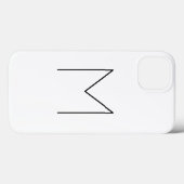 Monogram Eigenname Initial Modern Schlicht Minimal Case-Mate iPhone Hülle (Rückseite (Horizontal))