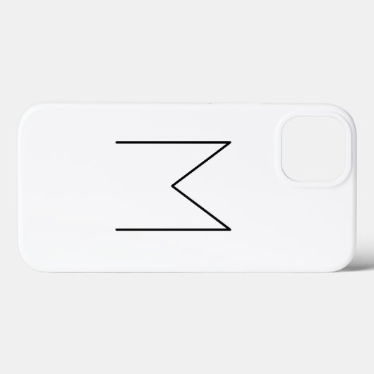 Monogram Eigenname Initial Modern Schlicht Minimal Case-Mate iPhone Hülle (Rückseite (Horizontal))