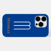 Monogram Eigenname Initial Modern Schlicht Minimal Case-Mate iPhone Hülle (Rückseite (Horizontal))