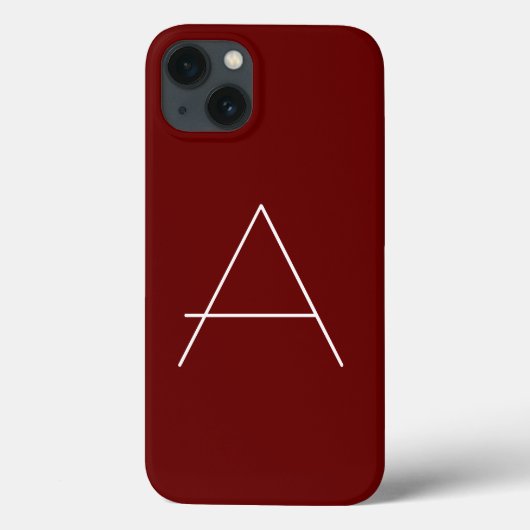 Monogram Eigenname Initial Modern Schlicht Minimal Case-Mate iPhone Hülle (Rückseite)
