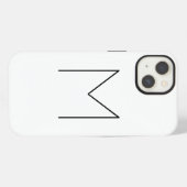 Monogram Eigenname Initial Modern Schlicht Minimal iPhone Hülle (Rückseite (Horizontal))