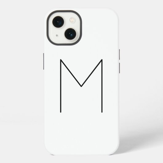 Monogram Eigenname Initial Modern Schlicht Minimal iPhone Hülle (Rückseite)