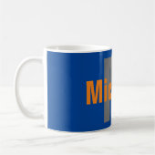 Monogram Eigenname Initial Modern Schlicht Minimal Kaffeetasse (Links)