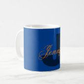 Monogram Eigenname Initial Modern Schlicht Minimal Kaffeetasse (Vorderseite Links)
