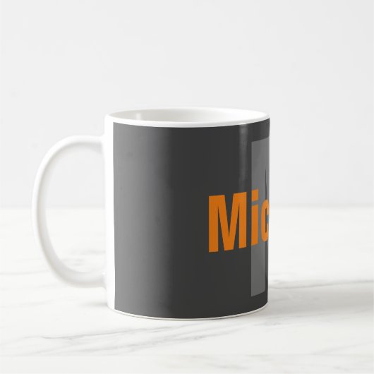 Monogram Eigenname Initial Modern Schlicht Minimal Kaffeetasse (Links)