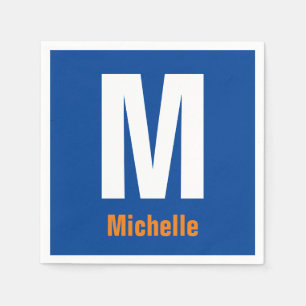 Monogram Eigenname Initial Modern Schlicht Minimal Serviette