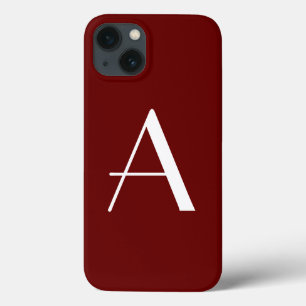 Monogram Eigenname Initiale Vintage Dunkelrot Case-Mate iPhone Hülle