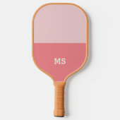 Monogram Einfach Moderner Minimal Pickleball Schläger (Rückseite)