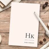 Monogram Einfach Modernes Chic Rosa Mit Monogramm Post-it Klebezettel