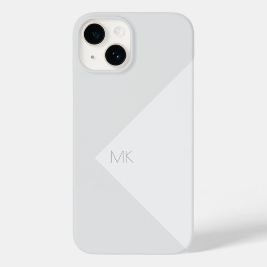 Monogram einfach neutral modern Case-Mate iPhone hülle (Rückseite)
