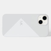 Monogram einfach neutral modern Case-Mate iPhone hülle (Rückseite (Horizontal))