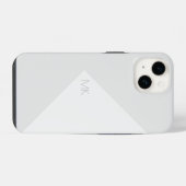 Monogram einfach neutral modern iPhone hülle (Rückseite (Horizontal))