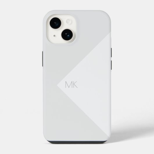 Monogram einfach neutral modern iPhone hülle (Rückseite)