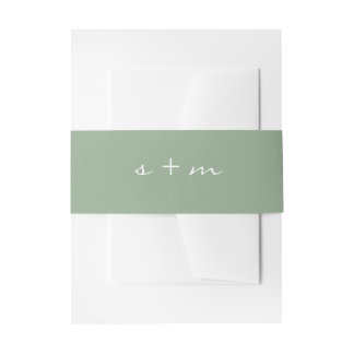 Monogram Einfache moderne Minimalistische Hochzeit Einladungsbanderole