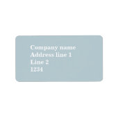 Monogram Eisblauer Streifen Adressaufkleber (Vorne)