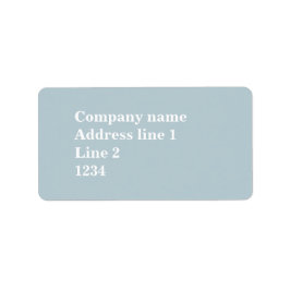 Monogram Eisblauer Streifen Adressaufkleber