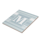 Monogram Eisblauer Streifen Fliese (Seite)