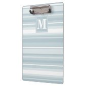 Monogram Eisblauer Streifen Klemmbrett (Links)