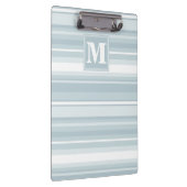 Monogram Eisblauer Streifen Klemmbrett (Rechts)